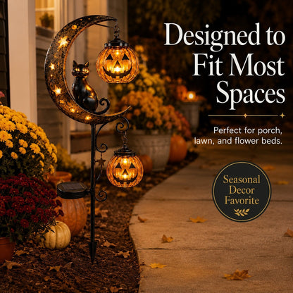 🎃 Halloween Early Bird Sale | 55% OFF Pumpkin Moon Garden Stake Light