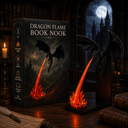 🔥 HOT SALE 🔥🐉Naotstore - Dragon Flame Book Nook