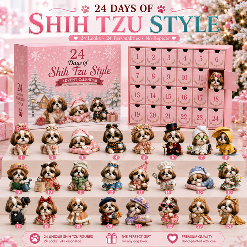 🔥HOT SALE 50% OFF🎀 24 Days of Shih Tzu Style Advent Calendar – 24 Unique Shih Tzu Collectibles ✨🐾