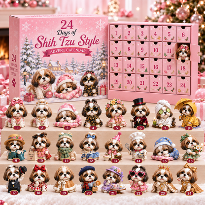 🔥HOT SALE 50% OFF🎀 24 Days of Shih Tzu Style Advent Calendar – 24 Unique Shih Tzu Collectibles ✨🐾