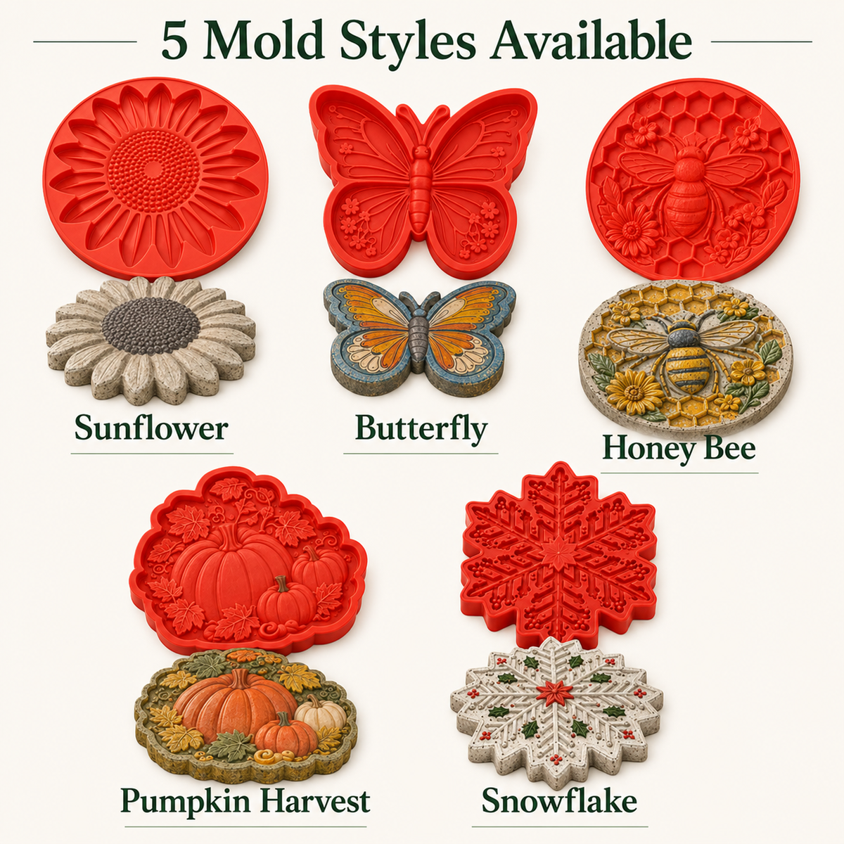 💥 LAST DAY 55% OFF - 🌻 Reusable Sunflower Stepping Stone Mold