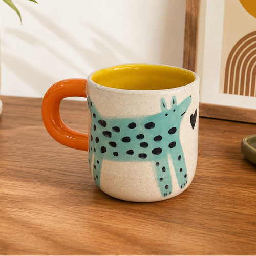 Taza perritos verdes