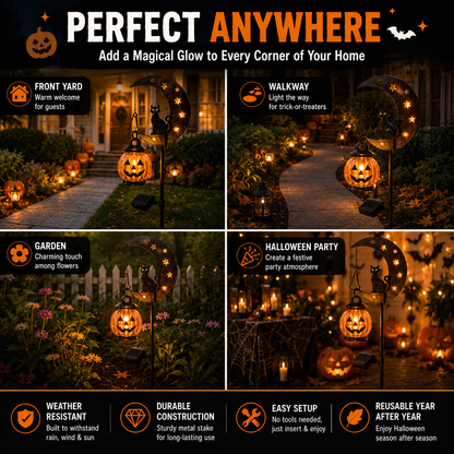 🎃 Halloween Early Bird Sale | 55% OFF Pumpkin Moon Garden Stake Light
