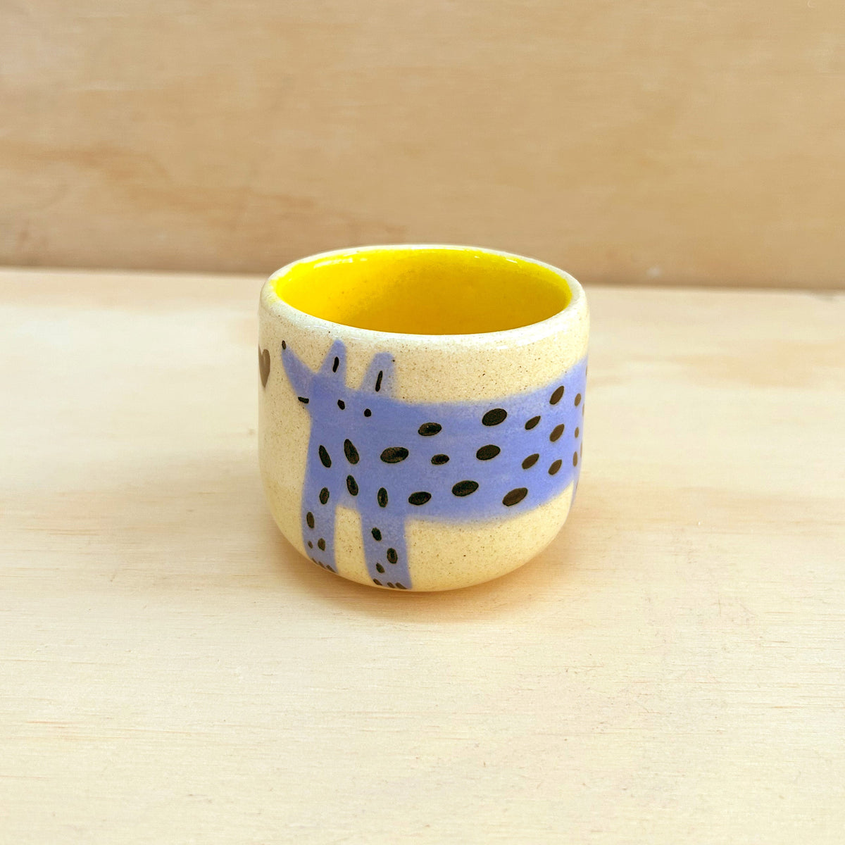 Taza pequeña perro celeste