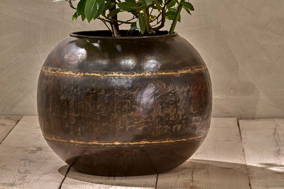 Nkuku Endo Reclaimed Iron Globe Planter
