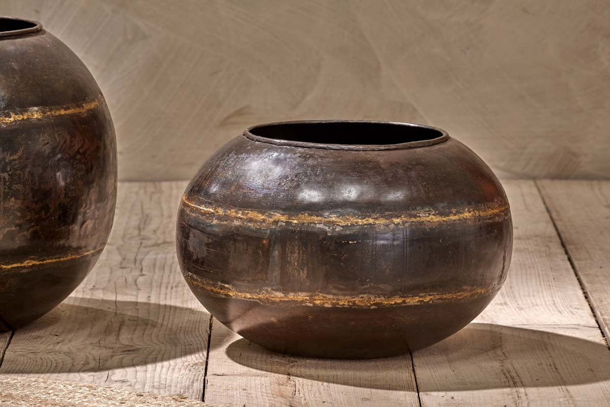 Nkuku Endo Reclaimed Iron Globe Planter