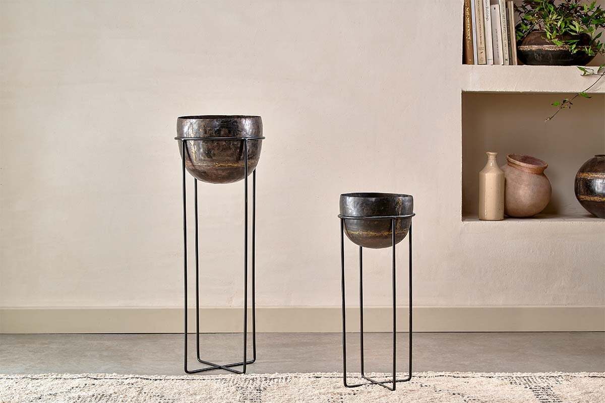 Nkuku Endo Reclaimed Iron Planter Stand