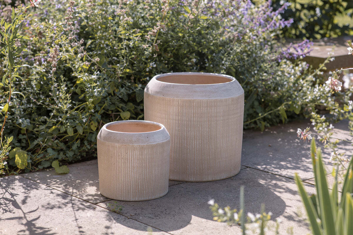 Nkuku Kubo Ceramic Planter – Cream