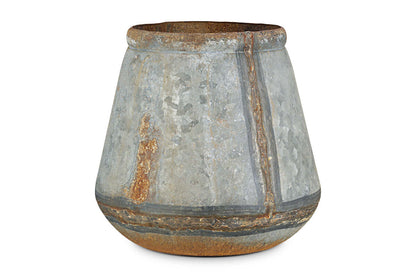 Nkuku Mamba Outdoor Planter – Aged Zinc