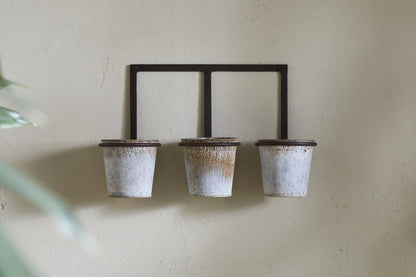 Nkuku Tukana Triple Wall Hung Planter – Zinc