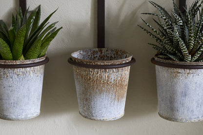 Nkuku Tukana Triple Wall Hung Planter – Zinc