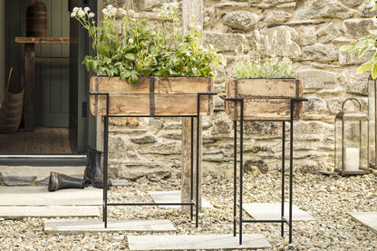 Nkuku Amazzi Indoor Planter Stand – Natural & Black