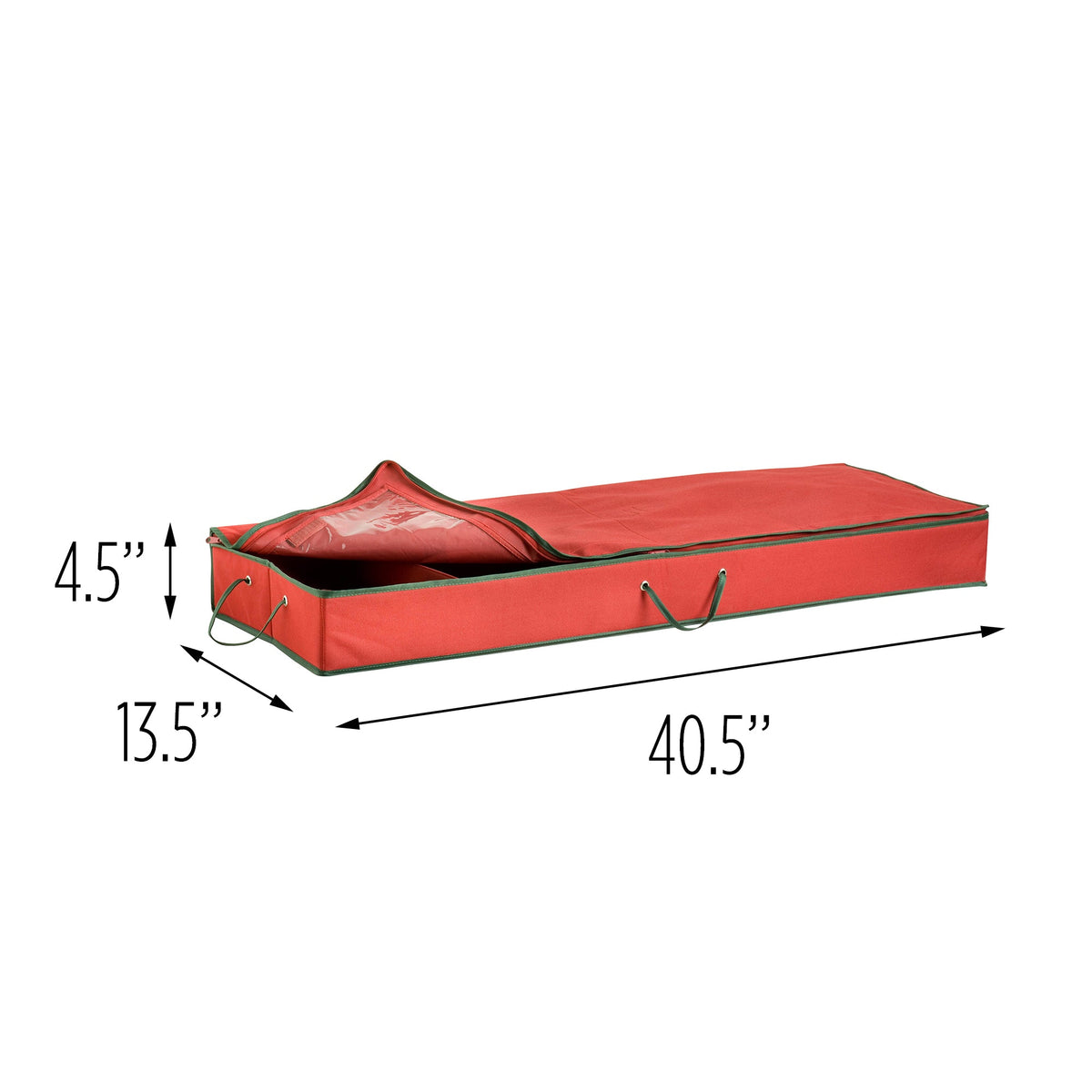 Red Gift Wrap Organizer with Compartments and Pockets