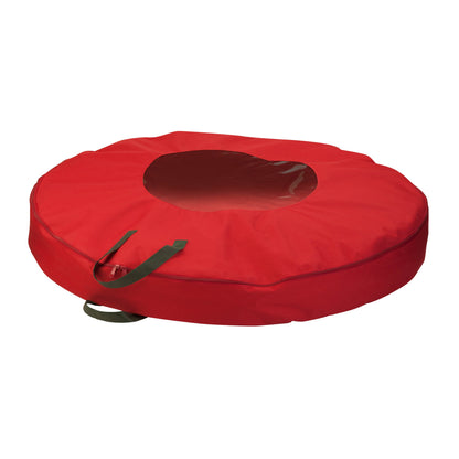 Red 36" Wreath Storage with Clear View Panel