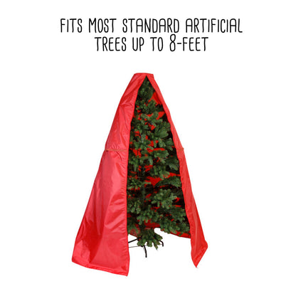 Red Upright Holiday Tree Storage Bag (Up to 8 Feet)