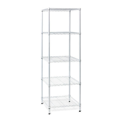 White 5-Tier Adjustable Shelving Unit with 250-lb Shelf Capacity