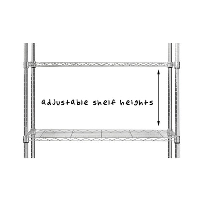 Chrome 5-Tier Heavy-Duty Shelving Unit With 200-lb Shelf Capacity