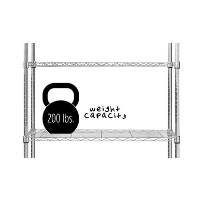 Chrome 5-Tier Heavy-Duty Shelving Unit With 200-lb Shelf Capacity