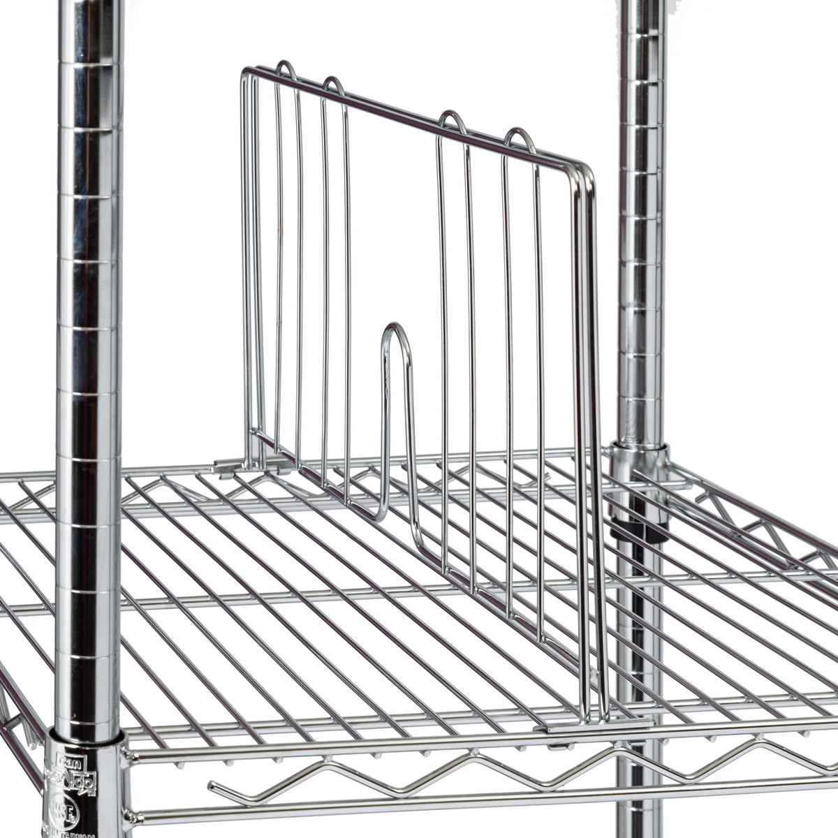Chrome Rolling Closet with Garment Bar and Shelves
