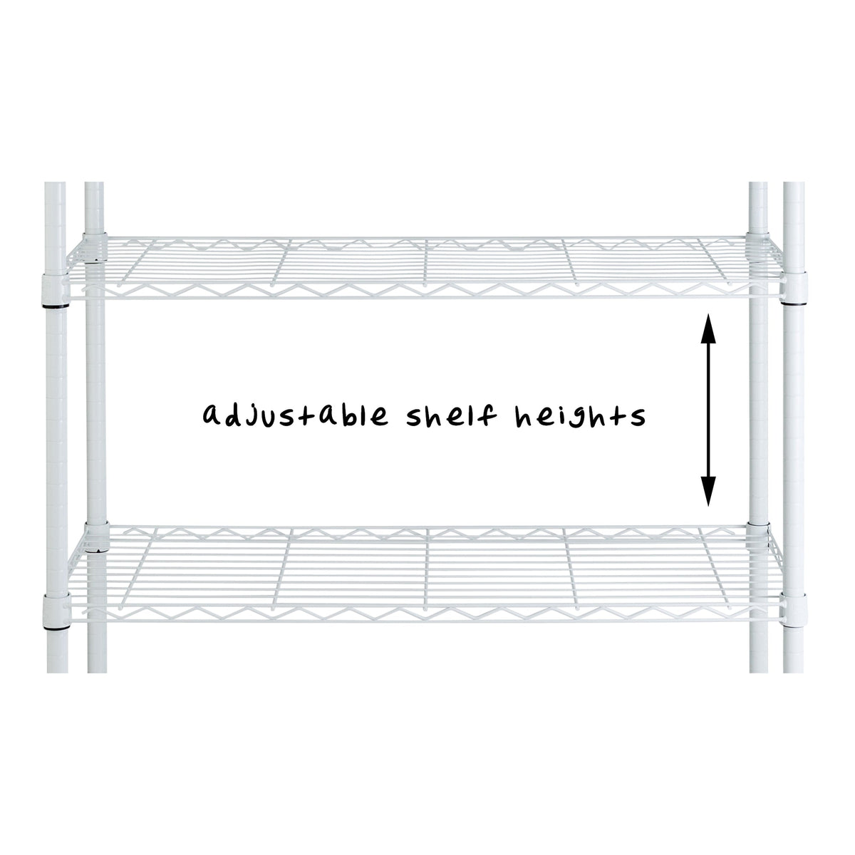 White 5-Tier Adjustable Shelving Unit with 200-lb Shelf Capacity