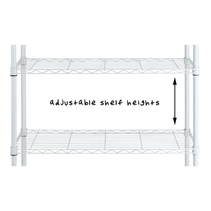 White 5-Tier Adjustable Shelving Unit with 200-lb Shelf Capacity