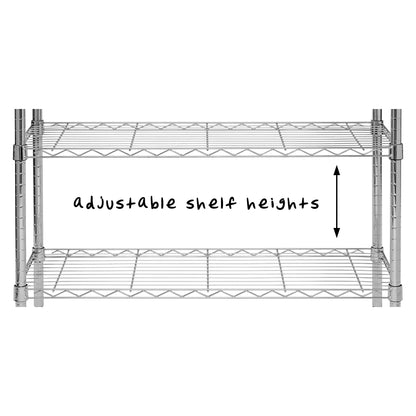 Chrome 3-Tier Adjustable Shelving Unit with 200-lb Shelf Capacity