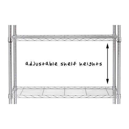 Chrome 4-Tier Heavy-Duty Shelving Unit with 250-lb Weight Capacity