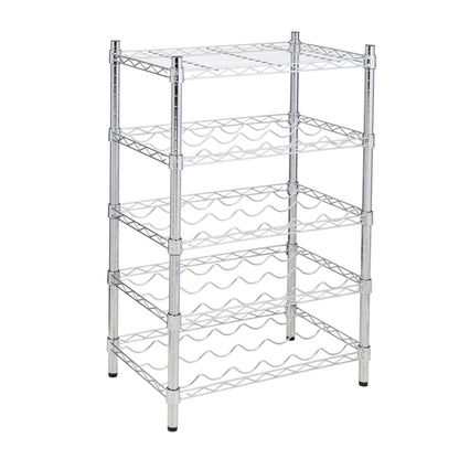 Chrome 4-Tier 24-Bottle Wine Rack