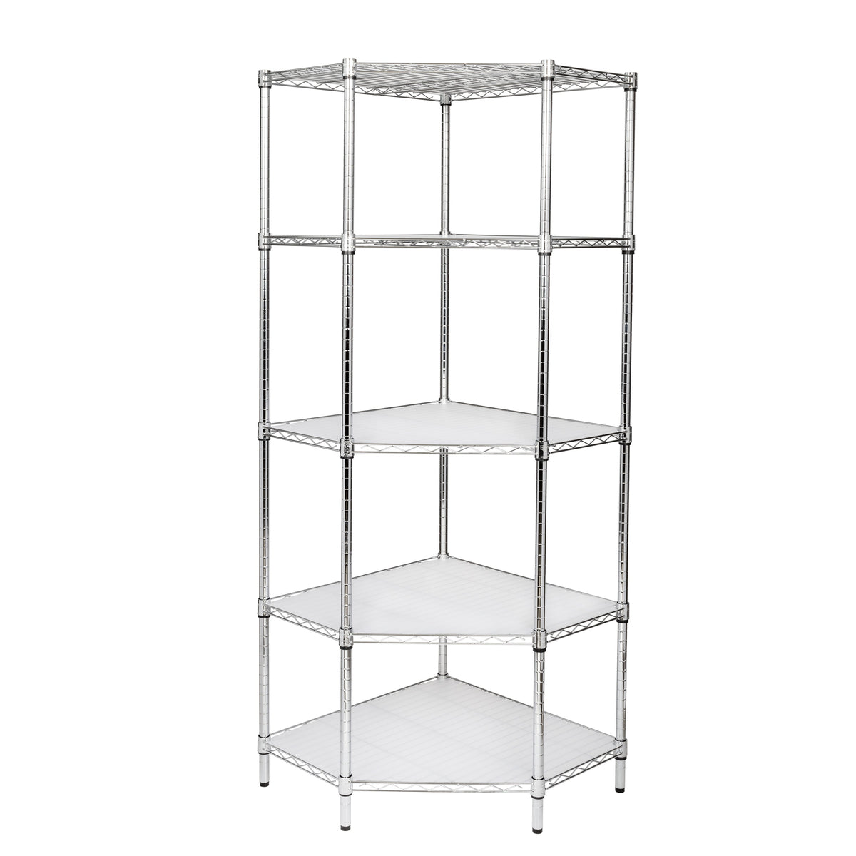 Chrome 5-Tier Corner Shelf