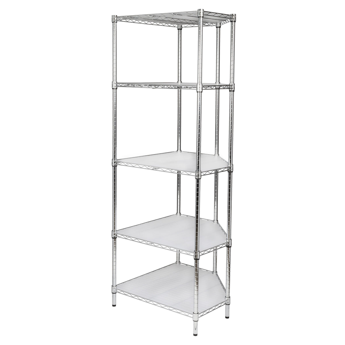 Chrome 5-Tier Corner Shelf