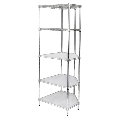 Chrome 5-Tier Corner Shelf