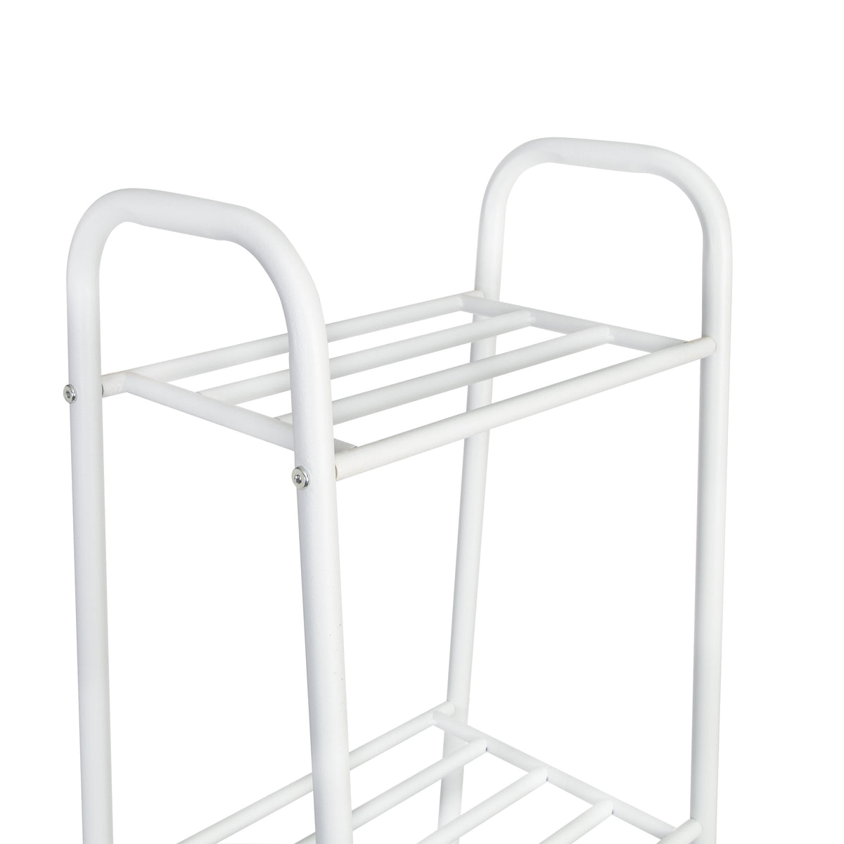 Matte White 5-Tier Metal Shelving Unit