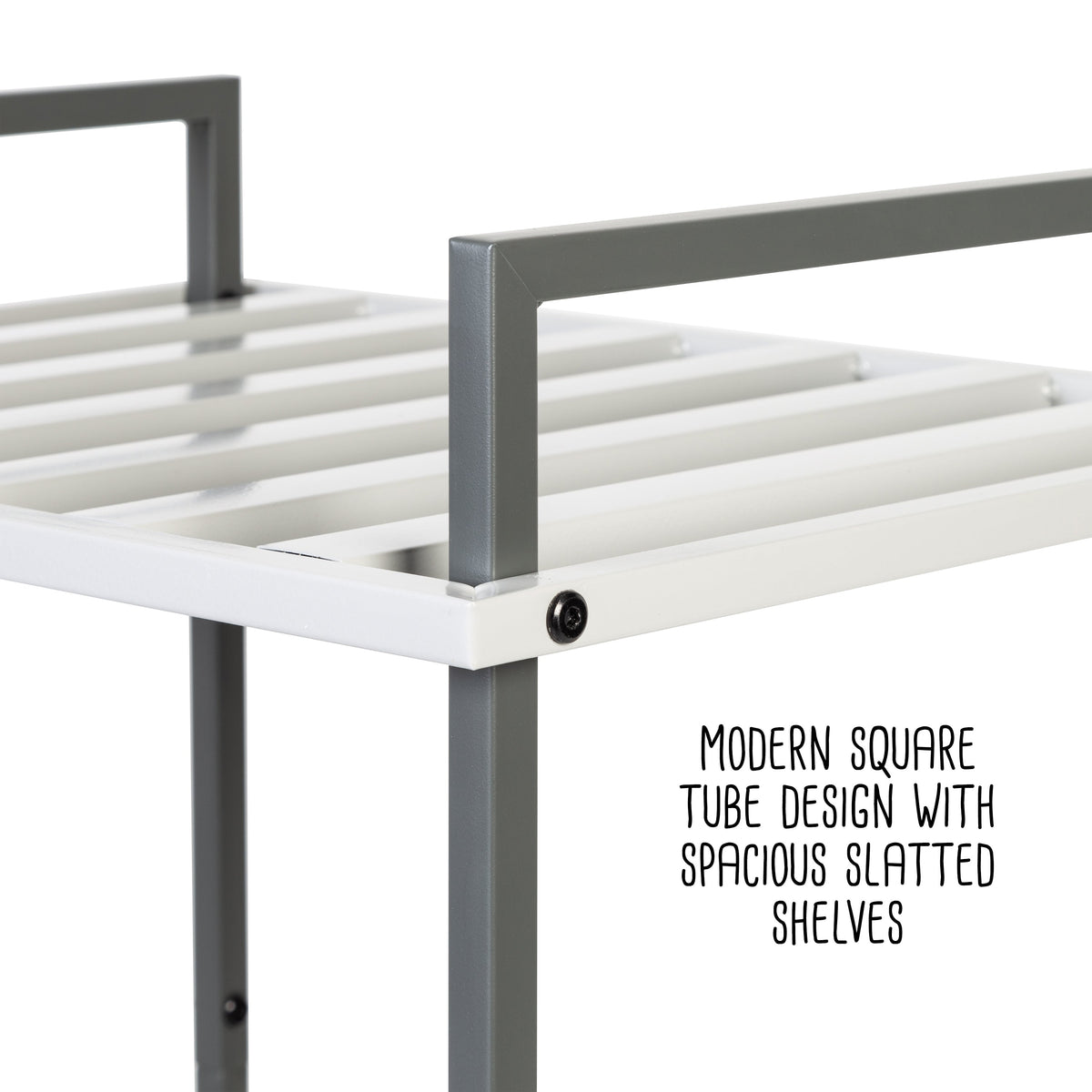 Gray 3-Tier Small Metal Shelf