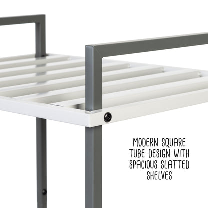 Gray 3-Tier Small Metal Shelf