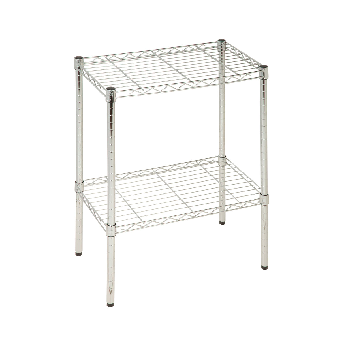 Chrome Small 2-Tier Adjustable Shelving Unit