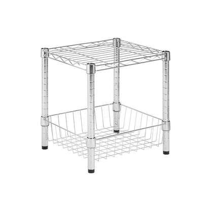 Chrome Small Wire Table with Basket