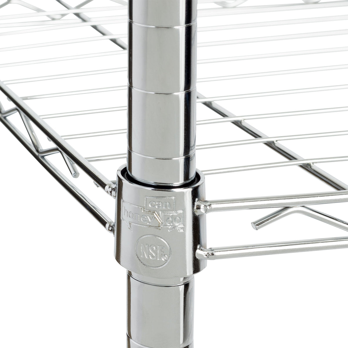 Chrome 4-Tier Heavy-Duty Shelving Unit with 200-lb Shelf Capacity