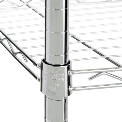 Chrome 4-Tier Heavy-Duty Shelving Unit with 200-lb Shelf Capacity