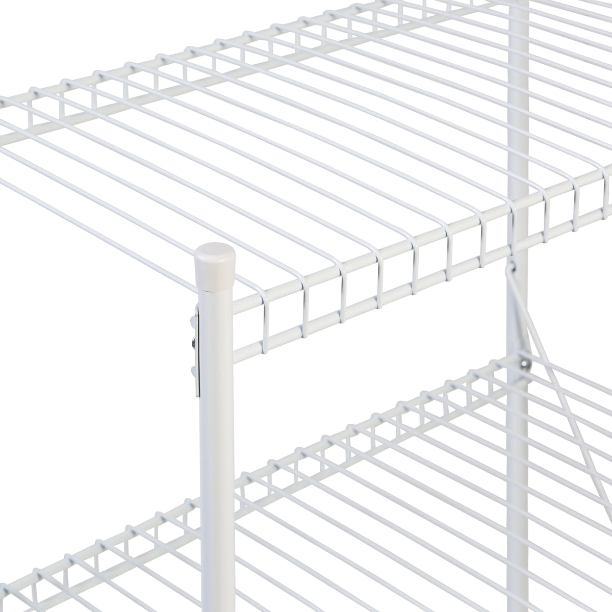 White Steel 4-Tier Storage Shelf