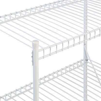 White Steel 4-Tier Storage Shelf