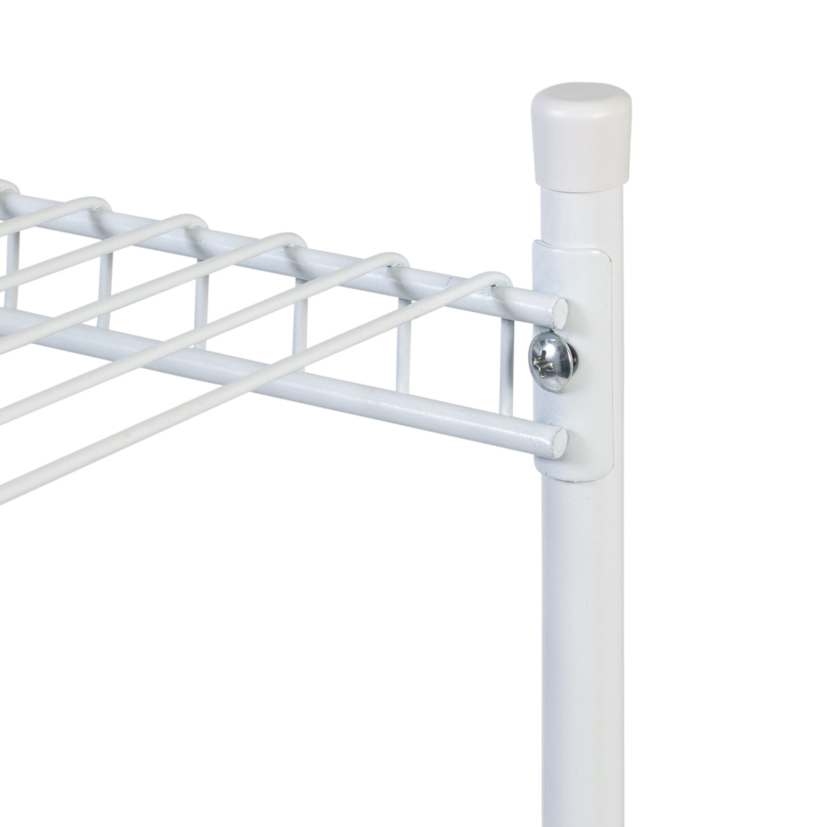 White Steel 4-Tier Storage Shelf
