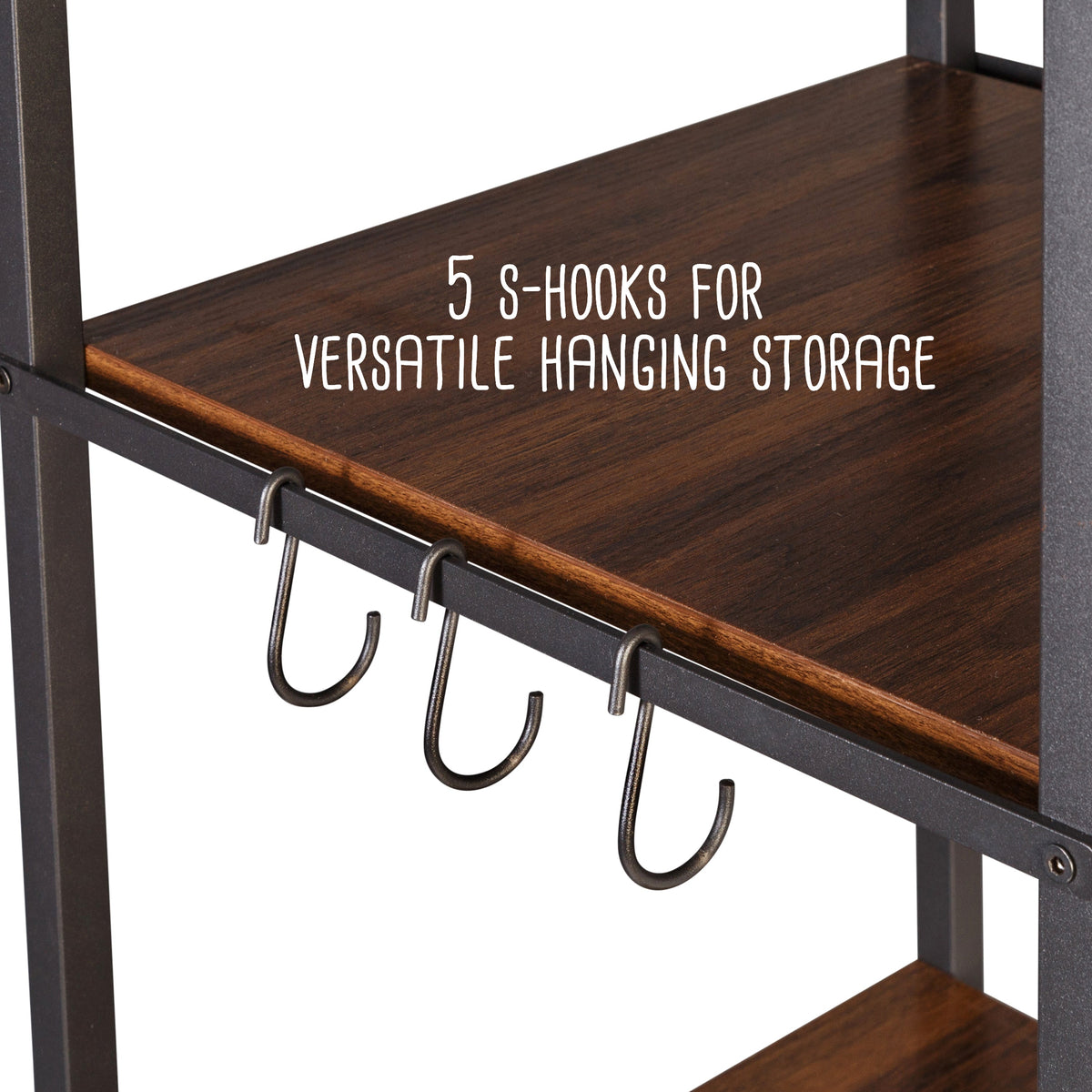 Black/Walnut Wine and Bar Storage Tower