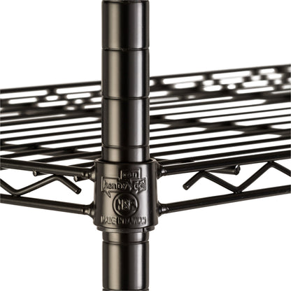 Black 5-Tier Adjustable Shelving Unit with 350-lb Shelf Capacity