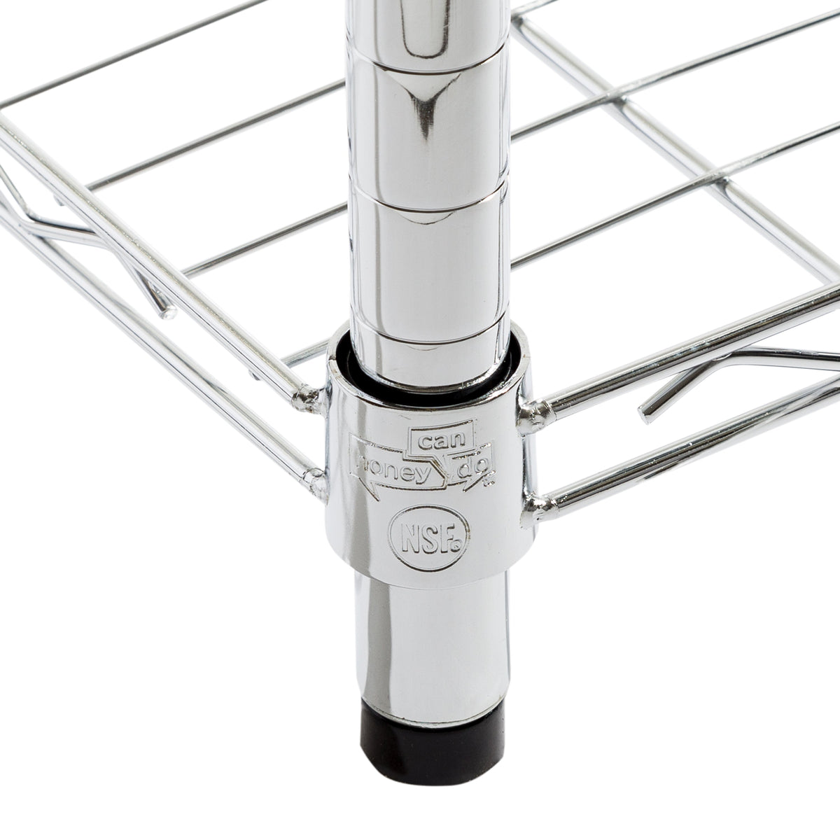 Chrome 4-Tier Adjustable Shelving Unit with 350-lb Per-Shelf Capacity
