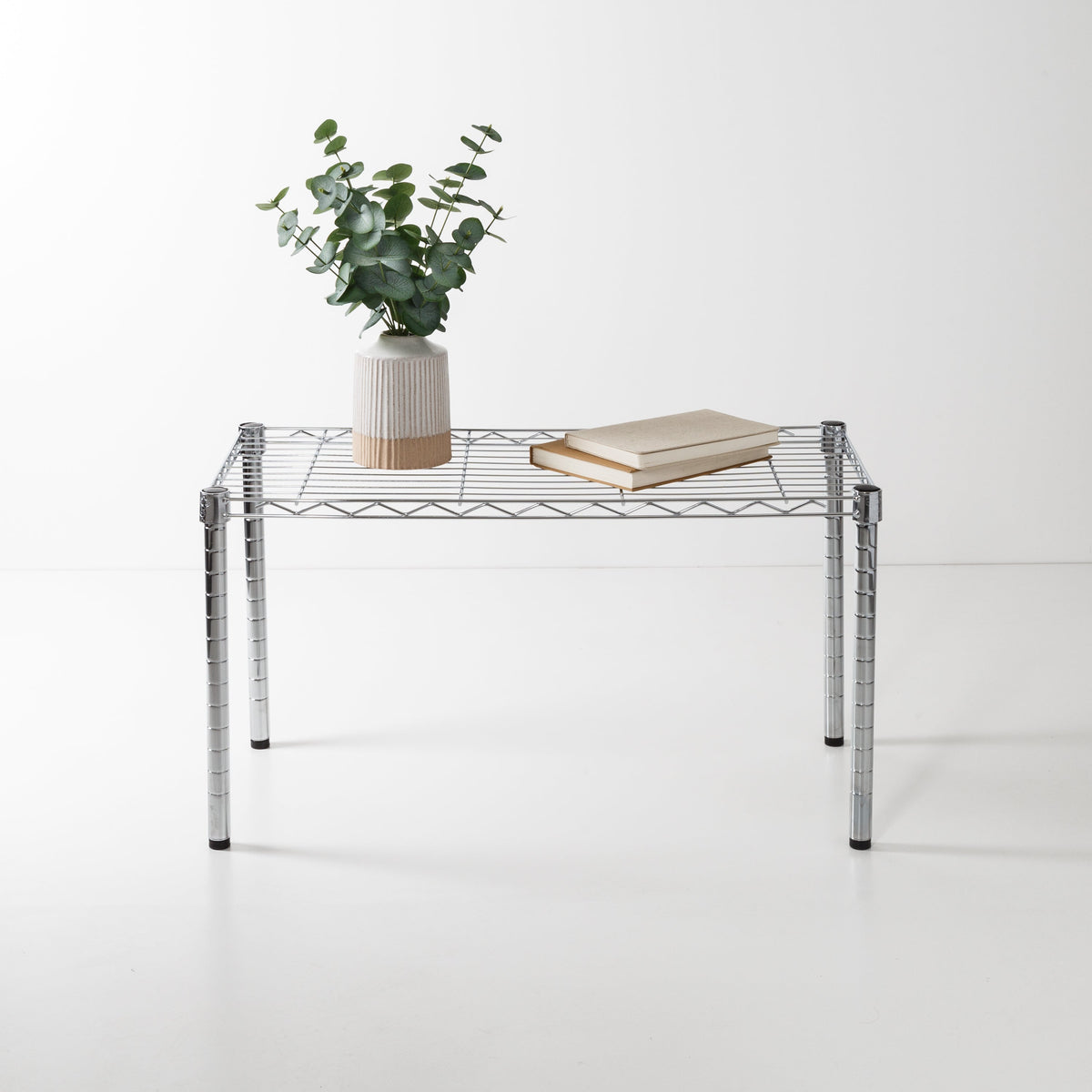Chrome Small Adjustable Wire Table