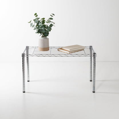 Chrome Small Adjustable Wire Table