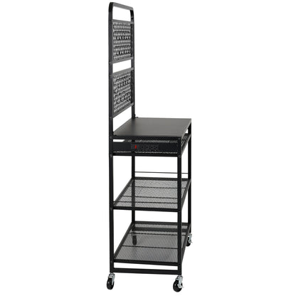 Black Steel Garage Workstation with Power Outlets
