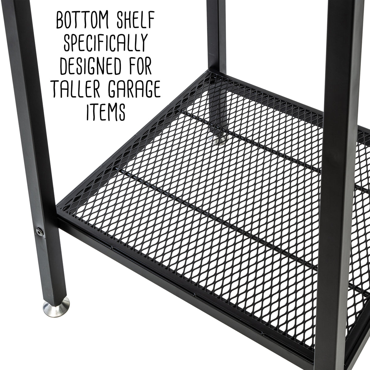 Black 4-Tier Steel Garage Storage Shelving Unit