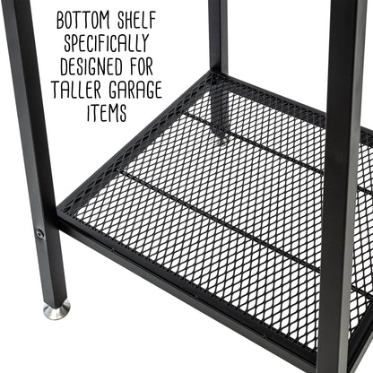 Black 4-Tier Steel Garage Storage Shelving Unit