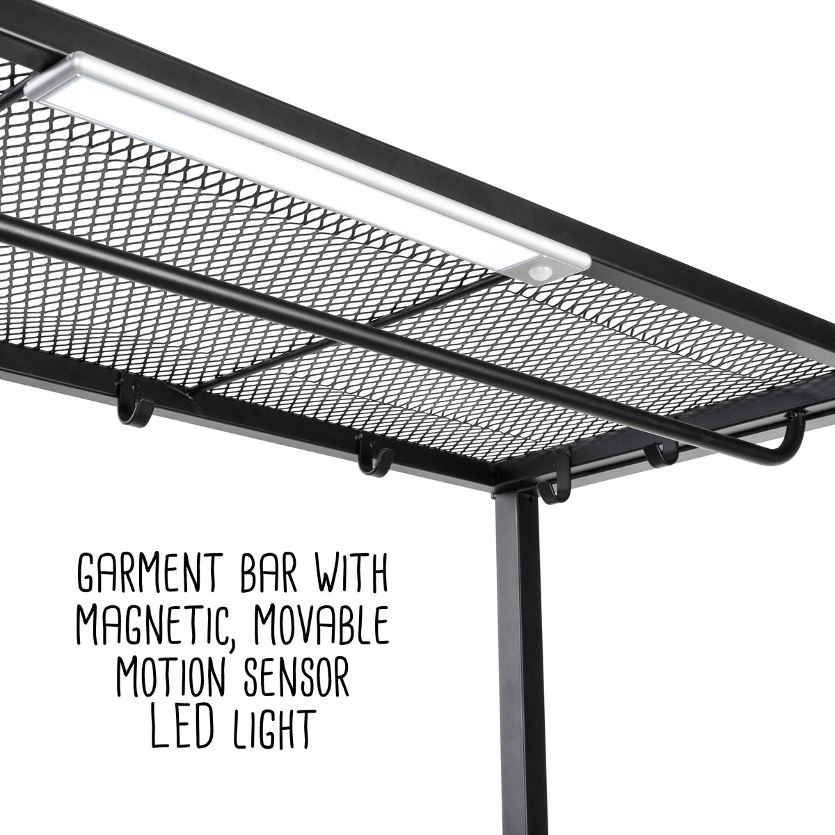 Black Steel Garage Entryway Storage Rack